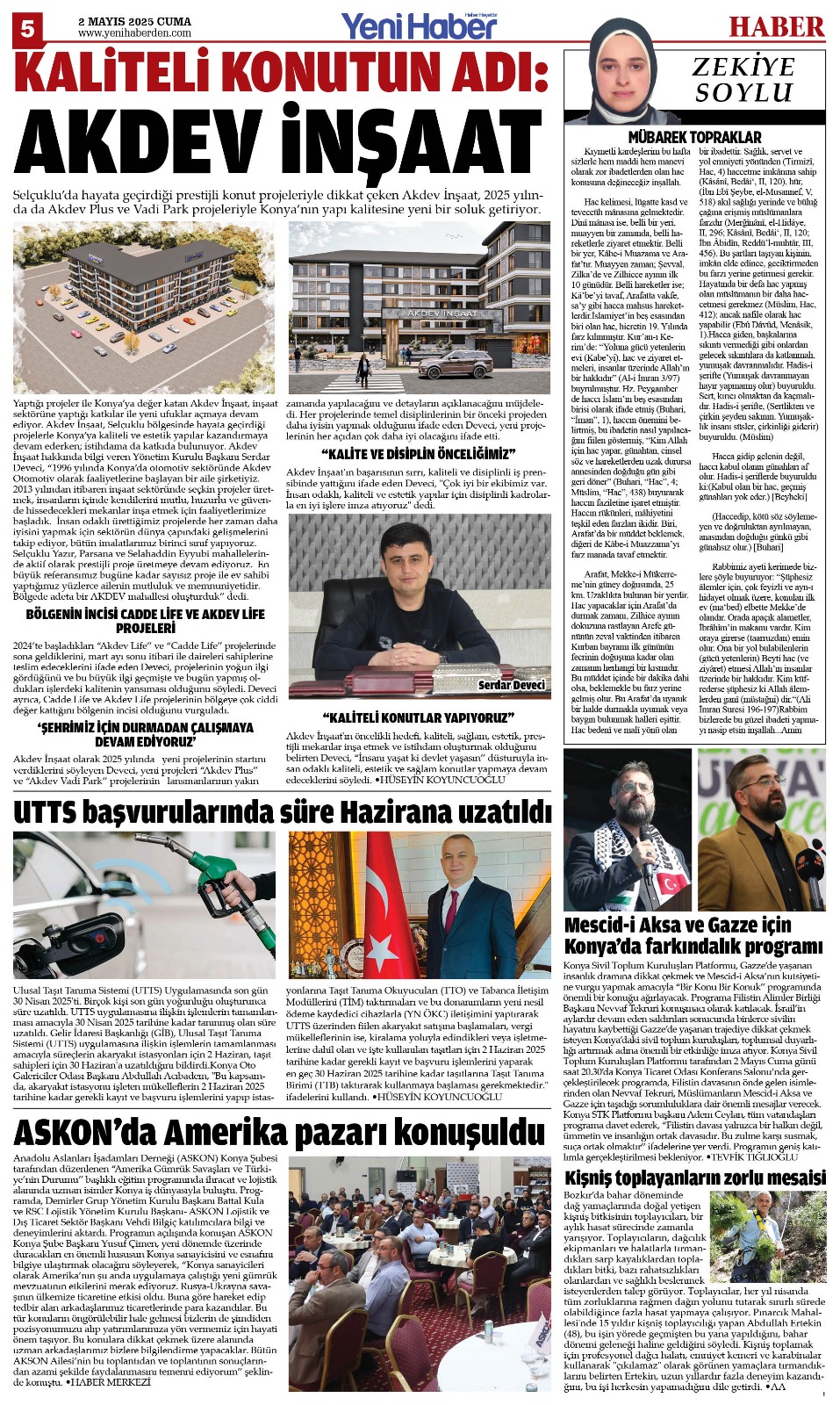 Kaliteli Konutun Adı : Akdev İnşaat